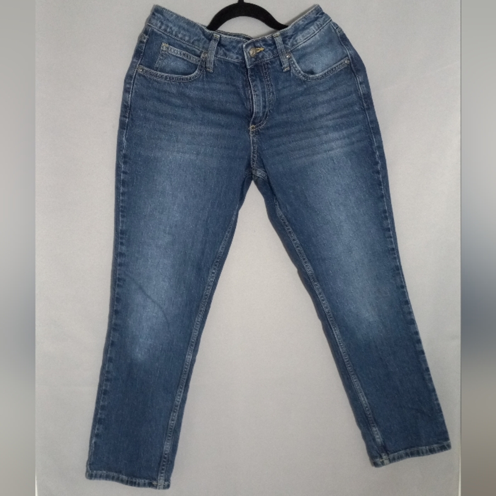 Lee Women's Straight Leg Blue Jeans Size 10 Waist30 Hip38 Long 35 High Rise